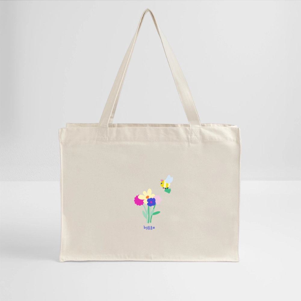 bygge Shopper "BLUME" - Naturweiß