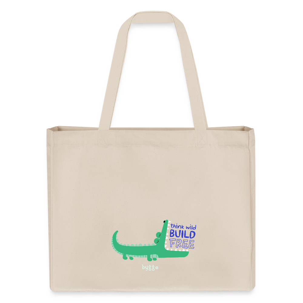 bygge Shopper "KROKO" - Naturweiß