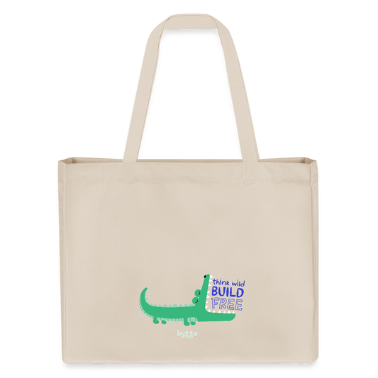 bygge Shopper "KROKO" - Naturweiß