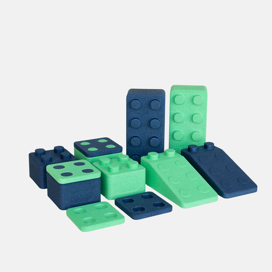 bygge Starterset TOTONE 12 Teile blau grün